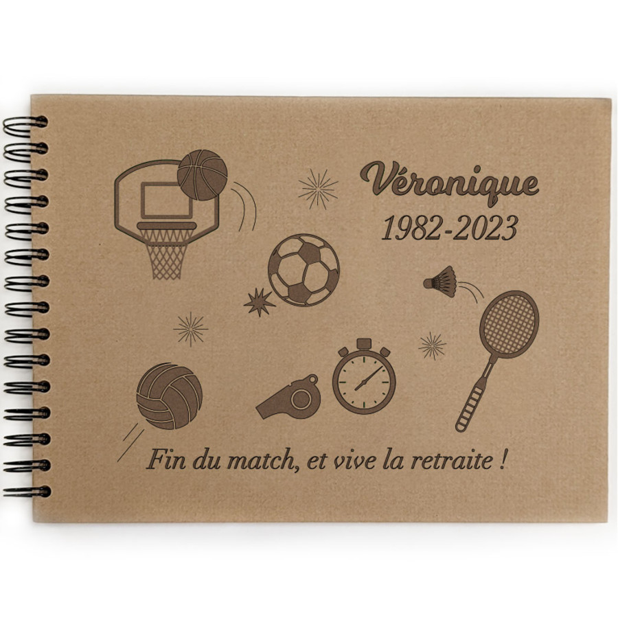 Livre d'or retraite professeur de sport EPS personnalisé