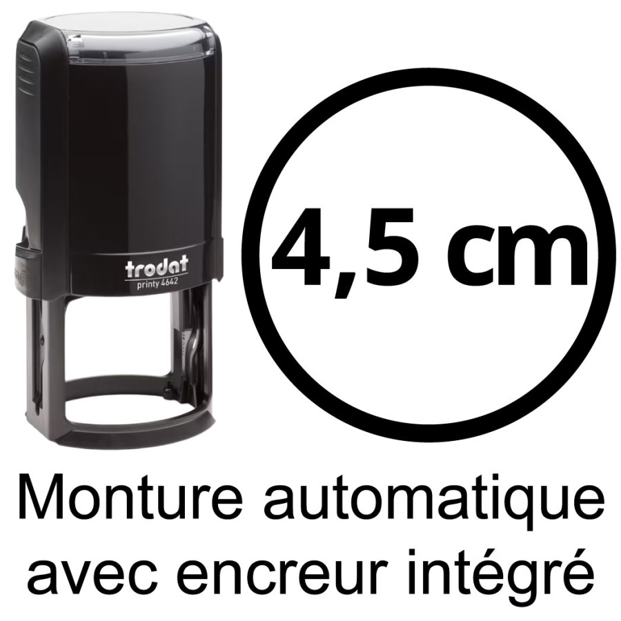 Printy 4645 - rond 4,5 cm - noir