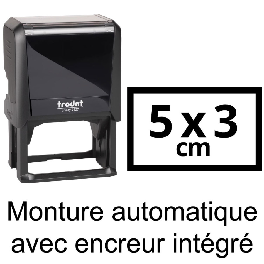 Printy 4929 - 5 x 3 cm - noir