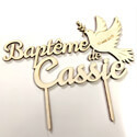 Cake topper personnalisé baptême